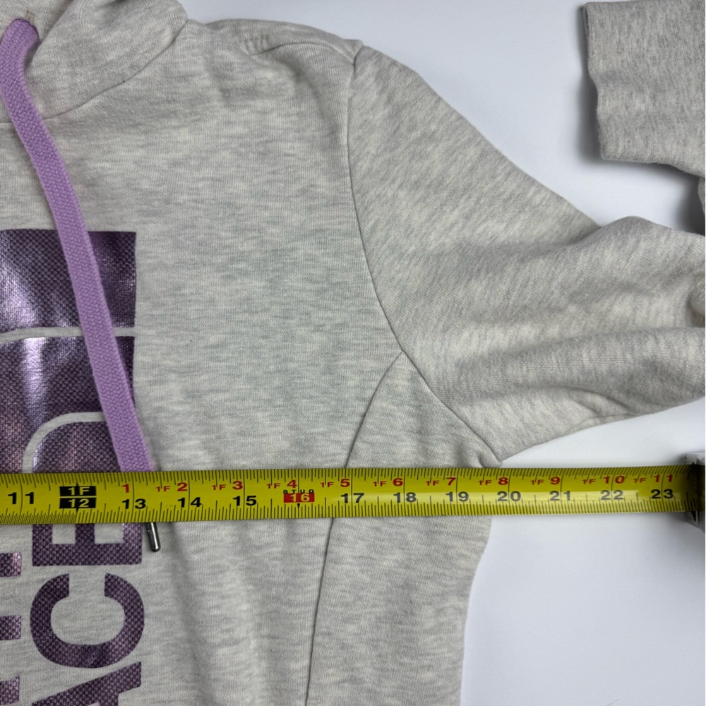 The North Face Half Dome pullover hoodie in gray with purple logo size medium - Picture 4 of 7